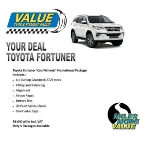 DEAL001. TOYOTA FORTUNER 'COOL WHEELS' PROMOTIONAL PACKAGE